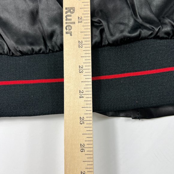 VTG 90s Snap-On Satin Jacket Extra Large Black Embroidered Snap Button USA Made - Picture 14 of 16